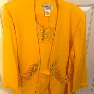 Summertime Elegance with this yellow skirt suit. Brand new with tags.